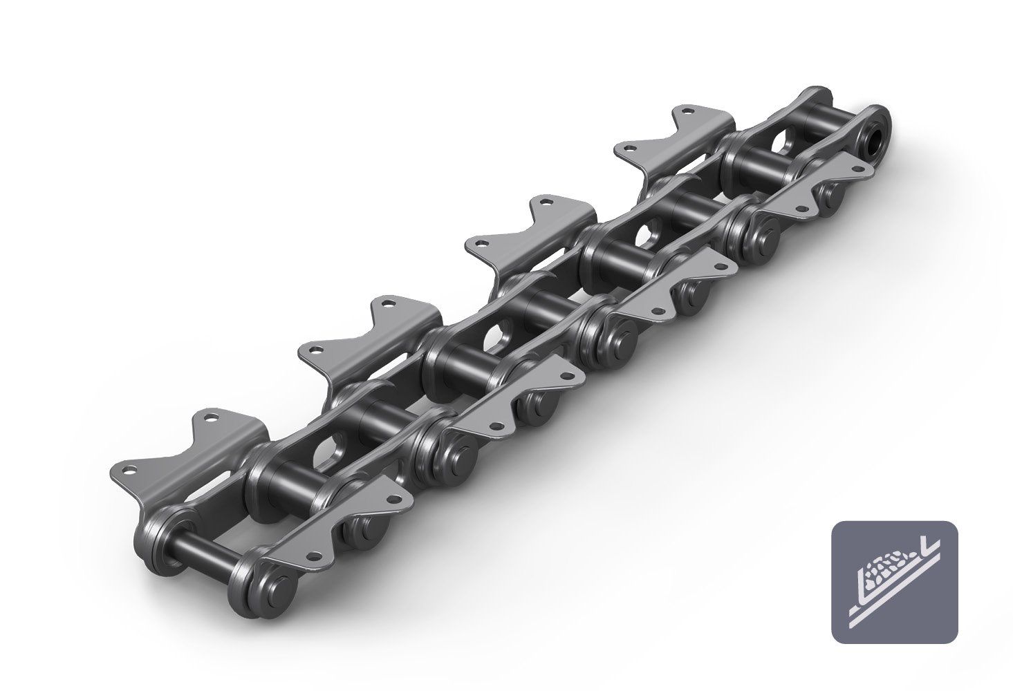 Cadena industrial forjada KettenWulf para elevadores de cangilones